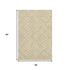 5' X 8' Gold And Ivory Geometric Washable Area Rug With UV Protection