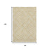 8' X 10' Gold And Ivory Geometric Washable Area Rug With UV Protection