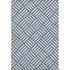 5' X 8' Navy Blue And Ivory Geometric Washable Area Rug With UV Protection