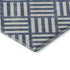 5' X 8' Navy Blue And Ivory Geometric Washable Area Rug With UV Protection