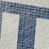 5' X 8' Navy Blue And Ivory Geometric Washable Area Rug With UV Protection