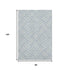 8' X 10' Sky Blue And Ivory Geometric Washable Area Rug With UV Protection