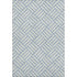 8' X 10' Sky Blue And Ivory Geometric Washable Area Rug With UV Protection