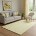 5' X 8' Yellow And Ivory Geometric Washable Area Rug With UV Protection