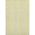 5' X 8' Yellow And Ivory Geometric Washable Area Rug With UV Protection