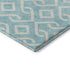 8' X 10' Aqua And Ivory Geometric Washable Area Rug With UV Protection