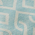 8' X 10' Aqua And Ivory Geometric Washable Area Rug With UV Protection
