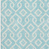 8' X 10' Aqua And Ivory Geometric Washable Area Rug With UV Protection