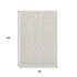8' X 10' Beige And Ivory Geometric Washable Area Rug With UV Protection