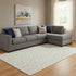 8' X 10' Beige And Ivory Geometric Washable Area Rug With UV Protection