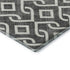 5' X 8' Black And Ivory Geometric Washable Area Rug With UV Protection