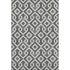 8' X 10' Black And Ivory Geometric Washable Area Rug With UV Protection