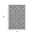 8' X 10' Black And Ivory Geometric Washable Area Rug With UV Protection