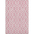 5' X 8' Blush And Ivory Geometric Washable Area Rug With UV Protection