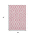 5' X 8' Blush And Ivory Geometric Washable Area Rug With UV Protection