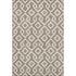 5' X 8' Brown And Ivory Geometric Washable Area Rug With UV Protection