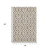 5' X 8' Brown And Ivory Geometric Washable Area Rug With UV Protection