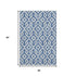 5' X 8' Blue And Ivory Geometric Washable Area Rug With UV Protection