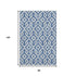 8' X 10' Blue And Ivory Geometric Washable Area Rug With UV Protection