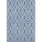 8' X 10' Blue And Ivory Geometric Washable Area Rug With UV Protection
