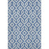 8' X 10' Blue And Ivory Geometric Washable Area Rug With UV Protection