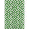 5' X 8' Emerald And Ivory Geometric Washable Area Rug With UV Protection