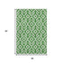 5' X 8' Emerald And Ivory Geometric Washable Area Rug With UV Protection