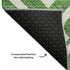 8' Emerald And Ivory Geometric Washable Round Rug With UV Protection