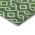 8' Emerald And Ivory Geometric Washable Round Rug With UV Protection