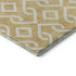 5' X 8' Gold And Ivory Geometric Washable Area Rug With UV Protection