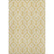 8' X 10' Gold And Ivory Geometric Washable Area Rug With UV Protection