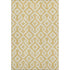 8' X 10' Gold And Ivory Geometric Washable Area Rug With UV Protection
