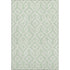 5' X 8' Mint Green And Ivory Geometric Washable Area Rug With UV Protection