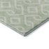 5' X 8' Mint Green And Ivory Geometric Washable Area Rug With UV Protection