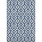 5' X 8' Navy Blue And Ivory Geometric Washable Area Rug With UV Protection