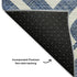 5' X 8' Navy Blue And Ivory Geometric Washable Area Rug With UV Protection