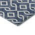 5' X 8' Navy Blue And Ivory Geometric Washable Area Rug With UV Protection