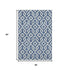 5' X 8' Navy Blue And Ivory Geometric Washable Area Rug With UV Protection