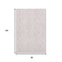 8' X 10' Pink And Ivory Geometric Washable Area Rug With UV Protection