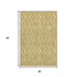 5' X 8' Gold And Beige Diamond Washable Area Rug With UV Protection