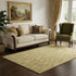 5' X 8' Gold And Beige Diamond Washable Area Rug With UV Protection