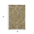 5' X 8' Brown And Ivory Paisley Washable Area Rug With UV Protection