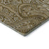 5' X 8' Brown And Ivory Paisley Washable Area Rug With UV Protection
