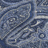 5' X 8' Navy Blue And Ivory Paisley Washable Area Rug With UV Protection