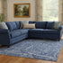 8' X 10' Navy Blue And Ivory Paisley Washable Area Rug With UV Protection