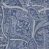 9' X 12' Navy Blue And Ivory Paisley Washable Area Rug With UV Protection