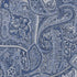 9' X 12' Navy Blue And Ivory Paisley Washable Area Rug With UV Protection