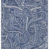 9' X 12' Navy Blue And Ivory Paisley Washable Area Rug With UV Protection
