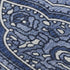 9' X 12' Navy Blue And Ivory Paisley Washable Area Rug With UV Protection