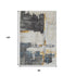 8' X 10' Charcoal Ivory And Gold Abstract Washable Area Rug With UV Protection